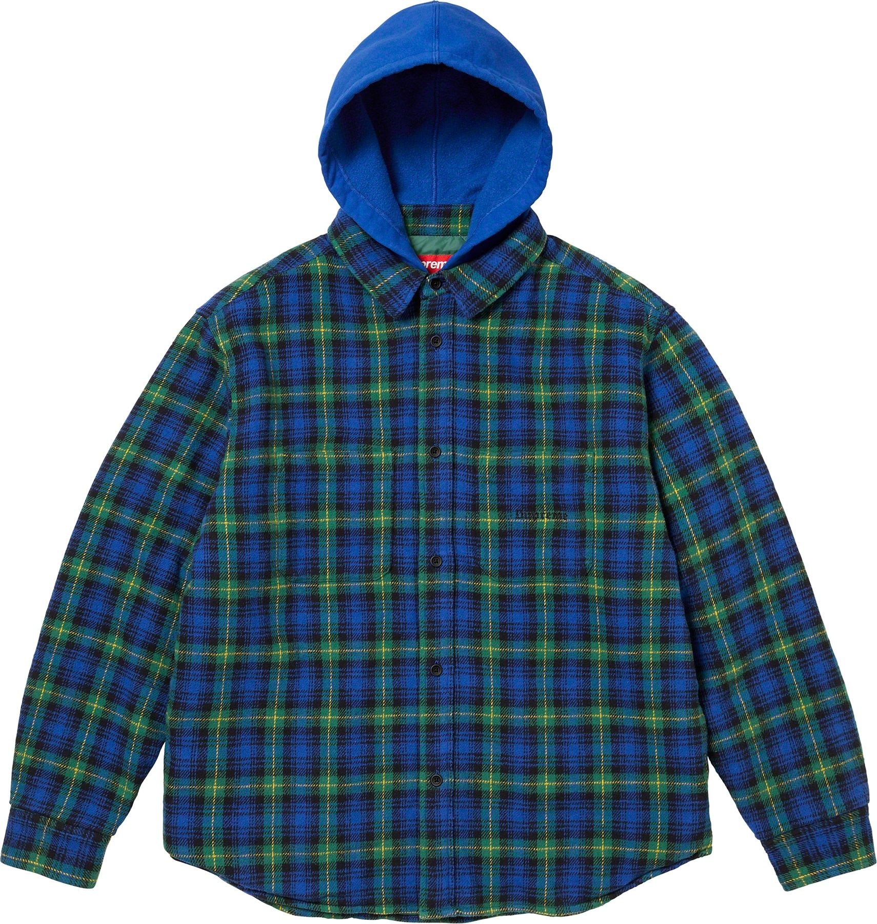 Tartan Flannel Hooded Shirt view 13